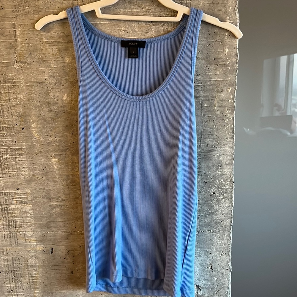 J.Crew light blue ribbed tank